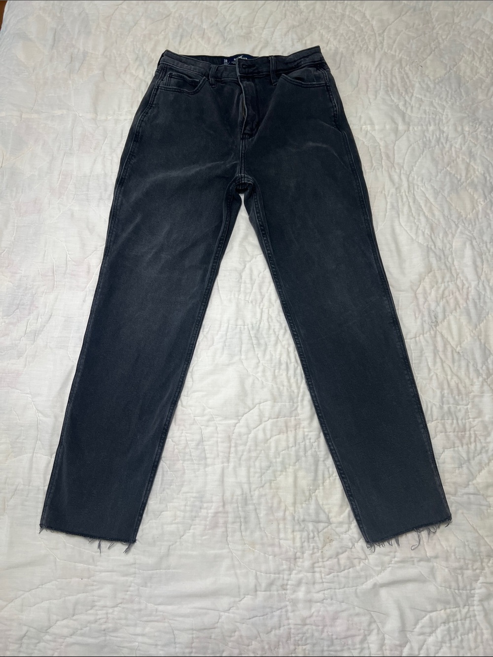 Hollister Black High-Rise Slim Straight Jeans